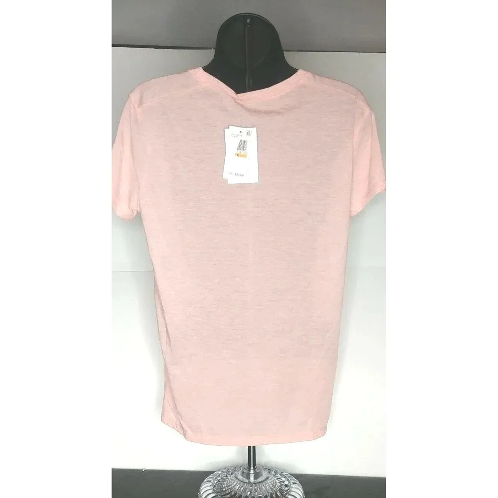JUNIORS SIZE SMALL NWT'S LOVE TRIBE PINK SALMON LONG TUNIC GRAPHIC TSHIRT - Picture 3 of 5